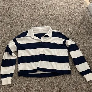 aerie Striped, Collared Sweater